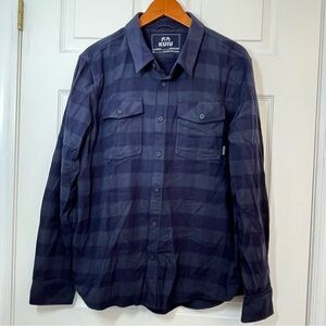 KUIU Dark Blue Black Field Flannel Checkered Shirt Size XL